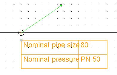 Using pipes 7.10 Labeling symbols Result The pipe flag applies the current pipe data in each case. The pipe flag is selected or moved with the pipe automatically. 7.10.2.
