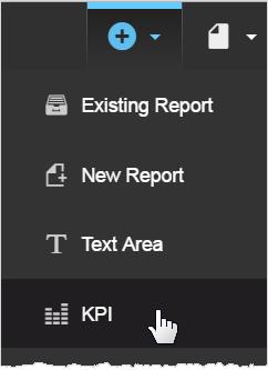 You can move and resize the report on the dashboard. Another way to show information on a dashboard is to use a Key Performance Indicator (KPI).
