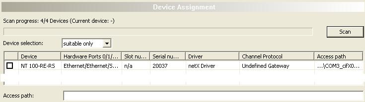Settings 96/268 3.3 Device Assignment Note: In the Device Assignment you first must assign the device to the DTM by checking the check box.