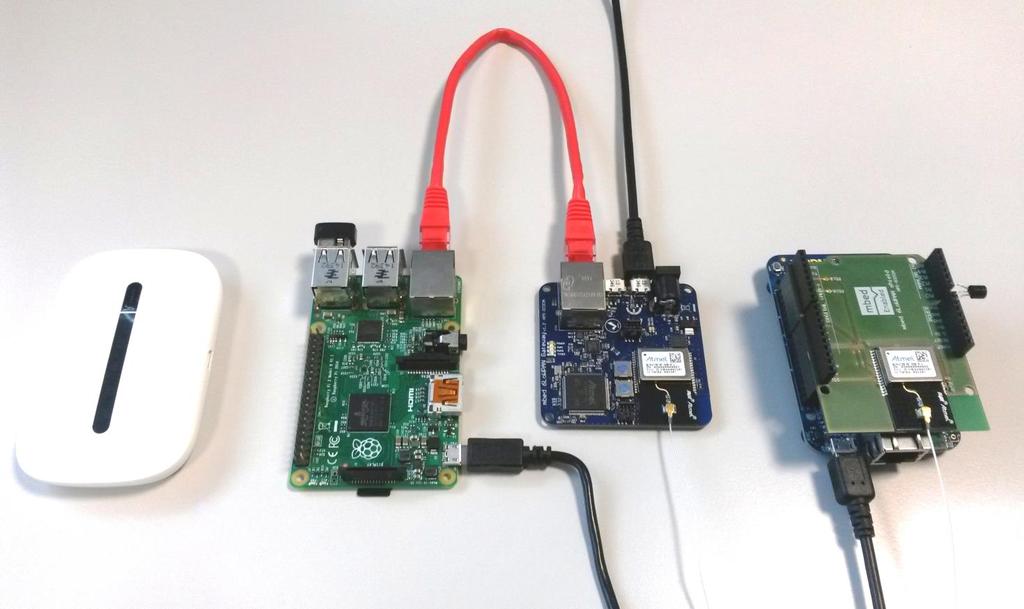Example (1) mbed Smart City Reference Design Wireless dongle Temperature