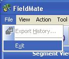 15 10. Click [Exit] from the File menu to exit FieldMate. 3.
