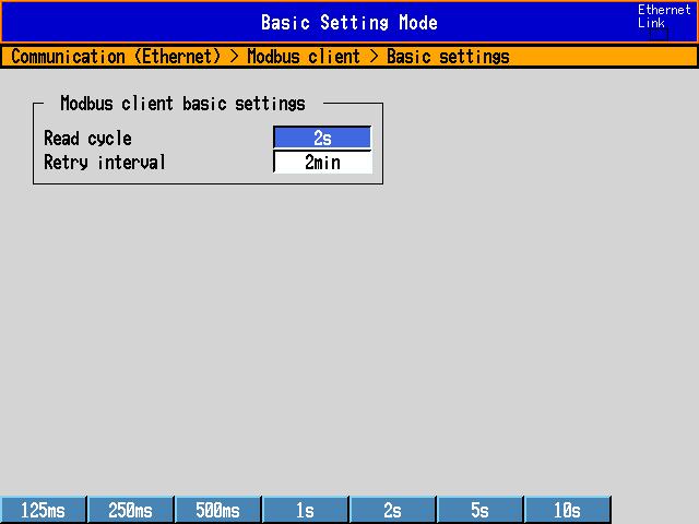 24 Basic Configuration Setup Screen [Communication (Ethernet)] > [Modbus