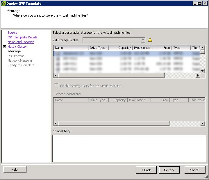 Step 8 - Specify the storage location for the virtual machine and click Next to continue.