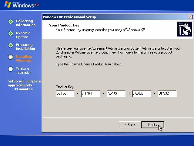 11) 25 Digit Product Key Enter the 25 digit product key that comes with your CD (Figure 14).