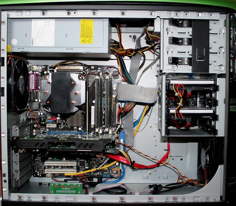 Inside the system unit RAM Optical drive Power