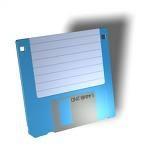 3 1/2 inches, in a rigid plastic case Disk drive holds the