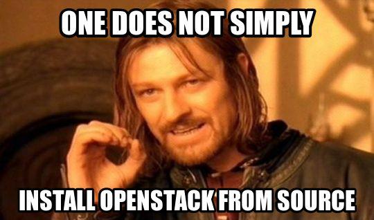 Installing OpenStack from Source Project Git Trees: 30-40 Python Dependencies: 50 100 Linux Distro