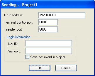 4.4 Settings in Information Designer Select Transfer/Project. Click Settings and select Use TCP/IP transfer. Click OK.