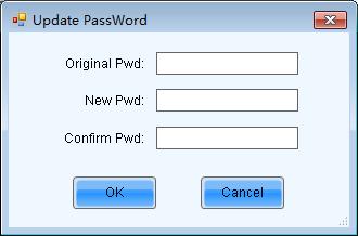 4.1 Update password User can modify the code after login, as shown in the following figure: 4.2 Main Menu System Reconnect Fig.