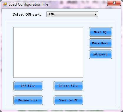 2) The following figures i.e. 9-2 and 9-3 show the common controller and the configuration file loading interface of Pro.