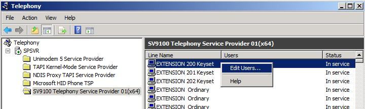 Without allocating extensions to users the client computers will not be able to control or monitor their extension.