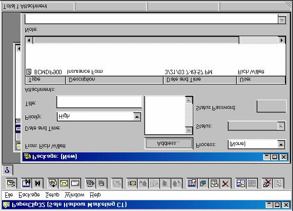 Select Route from the Document menu. The Package (New) dialog box displays. 4.