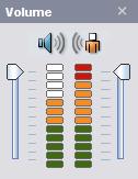 Volume Controls Overview The meters to the right of the Talk button register the levels of incoming and outgoing audio.