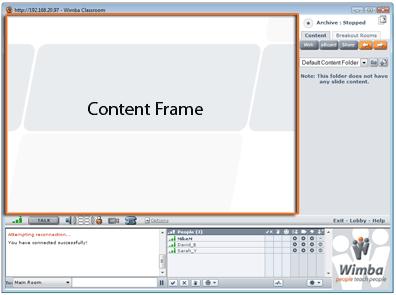 Content Frame Overview The Content Frame is the main focus of a presentation.