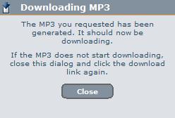 Selecting this will open your default email client and populate the To field with the designated email address. Download Audio MP3 Allows you to download the entire audio contents of this archive in.