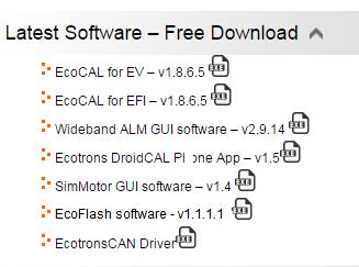 1 Installation of EcoFlash 1.1 Download the EcoFlash Software Download the EcoFlash Reprogramming software from the website: http://www.ecotrons.com/support/ Click the EcoFlash v1.