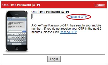 vi. Token Reactivation If you have clicked on Resend OTP for more than 6 times, your token will be locked for