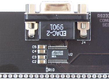 The RS-232 Area The RS-232 area contains an RS-232 level converter that works with the QS Series module to create a USB-to-RS-232 converter.