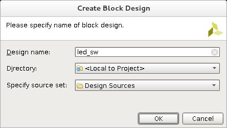 Laboratory Exercise #2 3 (d) On the left side, in the Flow Navigator under the IP Integrator section, click on Create Block Design.
