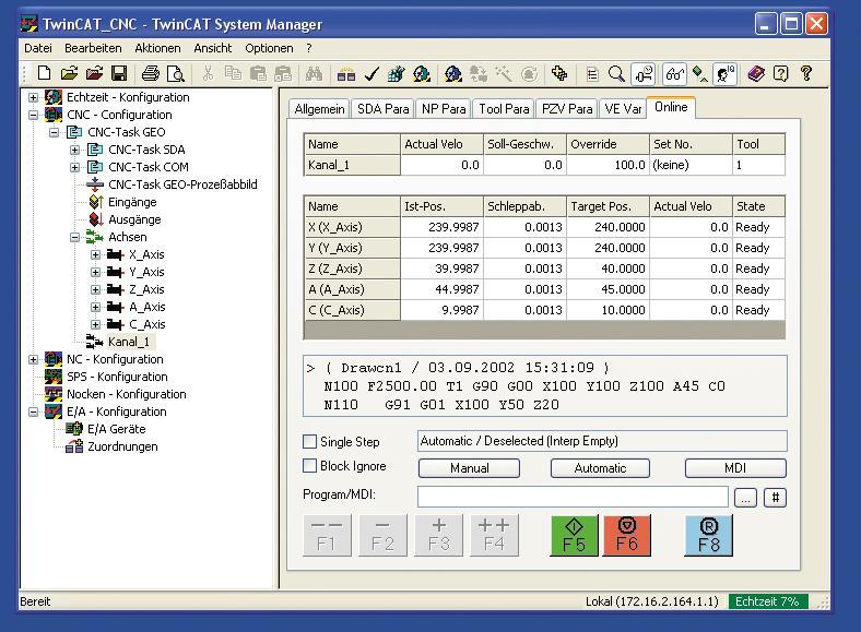 Product overview 2.2 Software 2.2.1 TwinCAT At least TwinCAT Version 2.10 (Build 12.