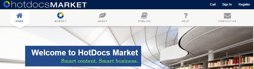 How do I create an account? You set up a HotDocs Market subscriber account by navigating to www.hotdocsmarket.