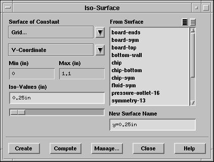 Step 3: Isosurface Creation To display results in a 3D model, you will need surfaces on which the data can be displayed. FLUENT creates surfaces for all boundary zones automatically.
