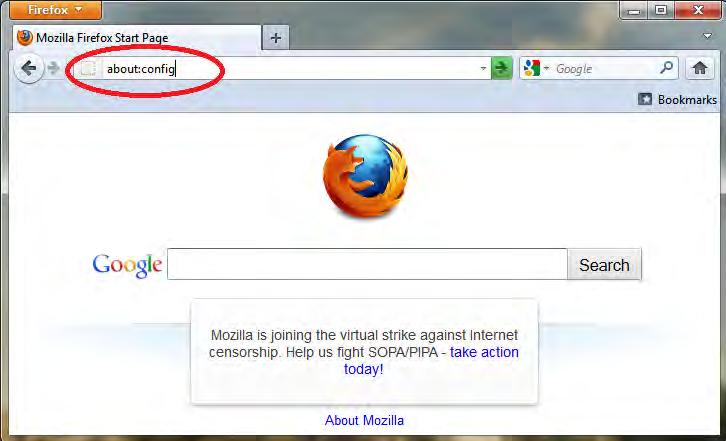 Firefox 8 / 9: Disabling cache in Firefox 8 / 9 is a little more complicated as this option has been moved to the hidden configuration menu for the browser.