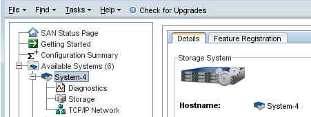 2 Working with storage systems Storage systems displayed in the navigation window have a tree structure of configuration categories under them.