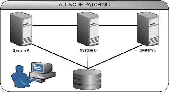 Oracle Real Application Clusters Patching Types of Real Application Clusters Patching Real Application Clusters can be patched in three different ways: All Node Patching Rolling Patching Minimum