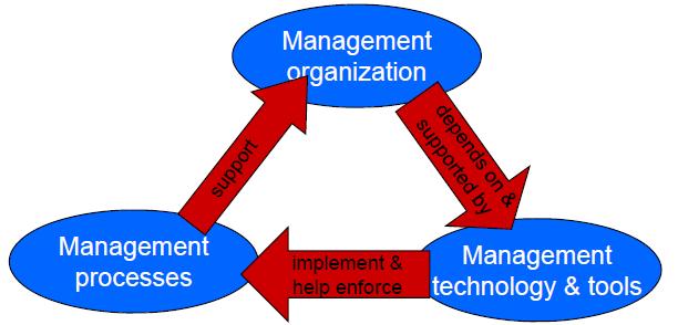Processes Management organization is supported by processes in addition to technology