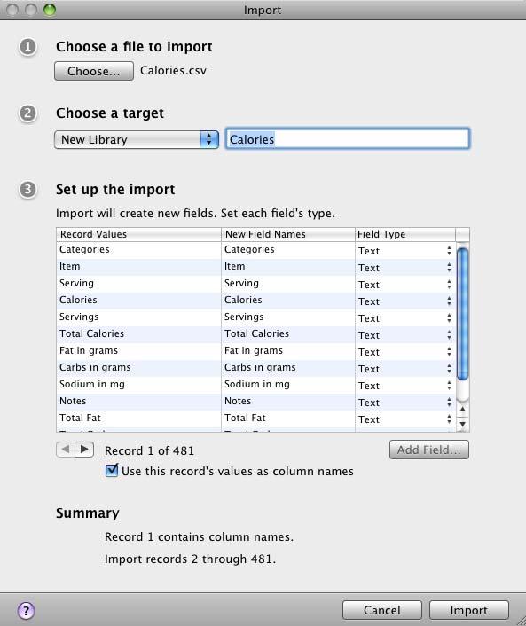 Importing Information into Bento When you import information into Bento, you can either create a library or import the information into a library or collection you already have.