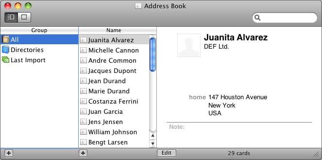 Using Address Book Data When you open Bento, you see the Home dialog that helps you get started.