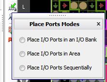 Step 8: Placing I/O Ports In the confirmation dialog box, click OK to indicate that no Prohibits were placed.