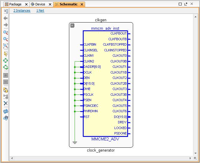 Step 10: Using the Schematic to Trace Clock Logic In the Find Results view, click the Schematic button. The schematic symbol for the selected cell is opened as shown in Figure 30.