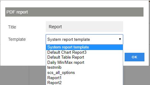 The generated PDF reports can be validated using events validate report. Figure 27: Selection window for generation of PDF report 3.