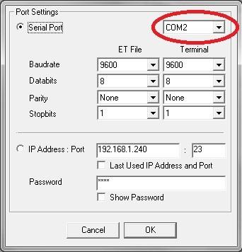 Choose the ET (settings) file according to the device what you want to program: - IP.et US-IP2 Ethernet receiver card programming 3.