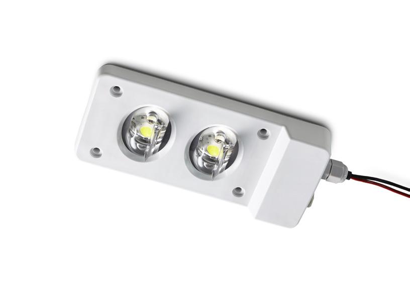 The integration of optics and environmental protection further simplify luminaire design.