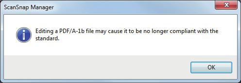 Creating PDF/A Files a The following message appears.