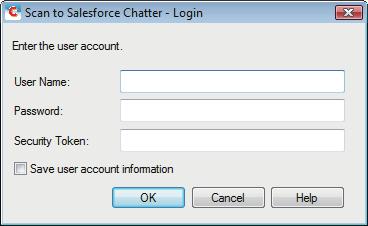 Posting to Salesforce Chatter Posting to Salesforce Chatter This section explains how to post a scanned image as a PDF or a JPEG file to Salesforce Chatter.