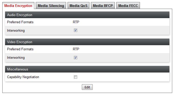 For the compliance test, the predefined default-low-med media rule (shown below) was used for both Session Manager and the M-net SIP server.