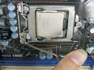 Carefully place the CPU into the socket by using a purely vertical motion. Step 3-4.