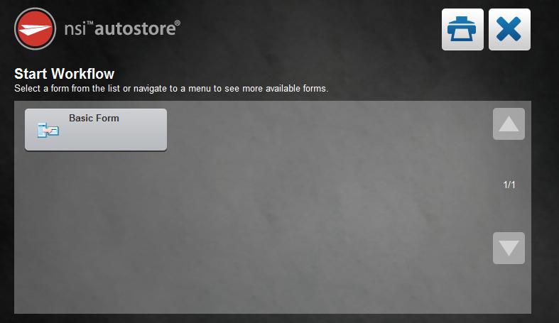 In the following example, AutoStore is the active application.