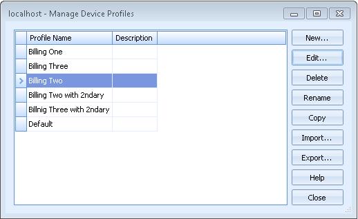 In Administration - Manage Users, select a user and click the Device Profile column to select or edit an