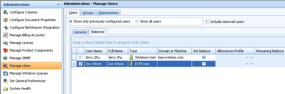 Start the Output Manager Console and connect to the server.