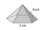 Find the surface area of the square pyramid. 2.