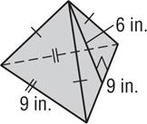Use a right circular cone with a radius of 5 feet and a slant height of 12 feet. a) Find the lateral area. b) Find the surface area. 6.