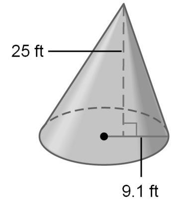 Example 2: Find the volume of the cone.