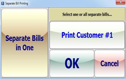 3. Printing bills and discount function a. Single bill If it is a single order, press bottom. button located at the b.