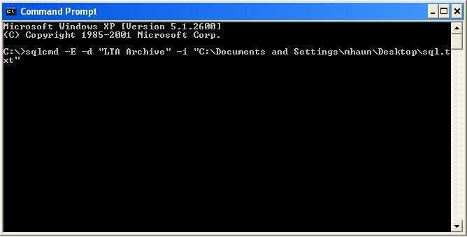 sequence runs properly, copy the sequence from your batch file and paste it into the command prompt. 4.