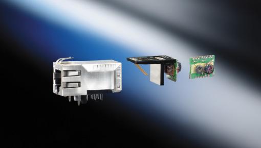 With Integrated Magnetics Modular Jacks with Integrated Filter Components ERNI offers Integrated Magnetic RJ45 connectors for applications of different data rates, such as 10 Mbit/s, 10/100 Mbit/s
